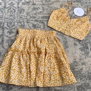 NWT SET PRINCESS POLLY SHAH SKIRT CROP TOP SHIRT